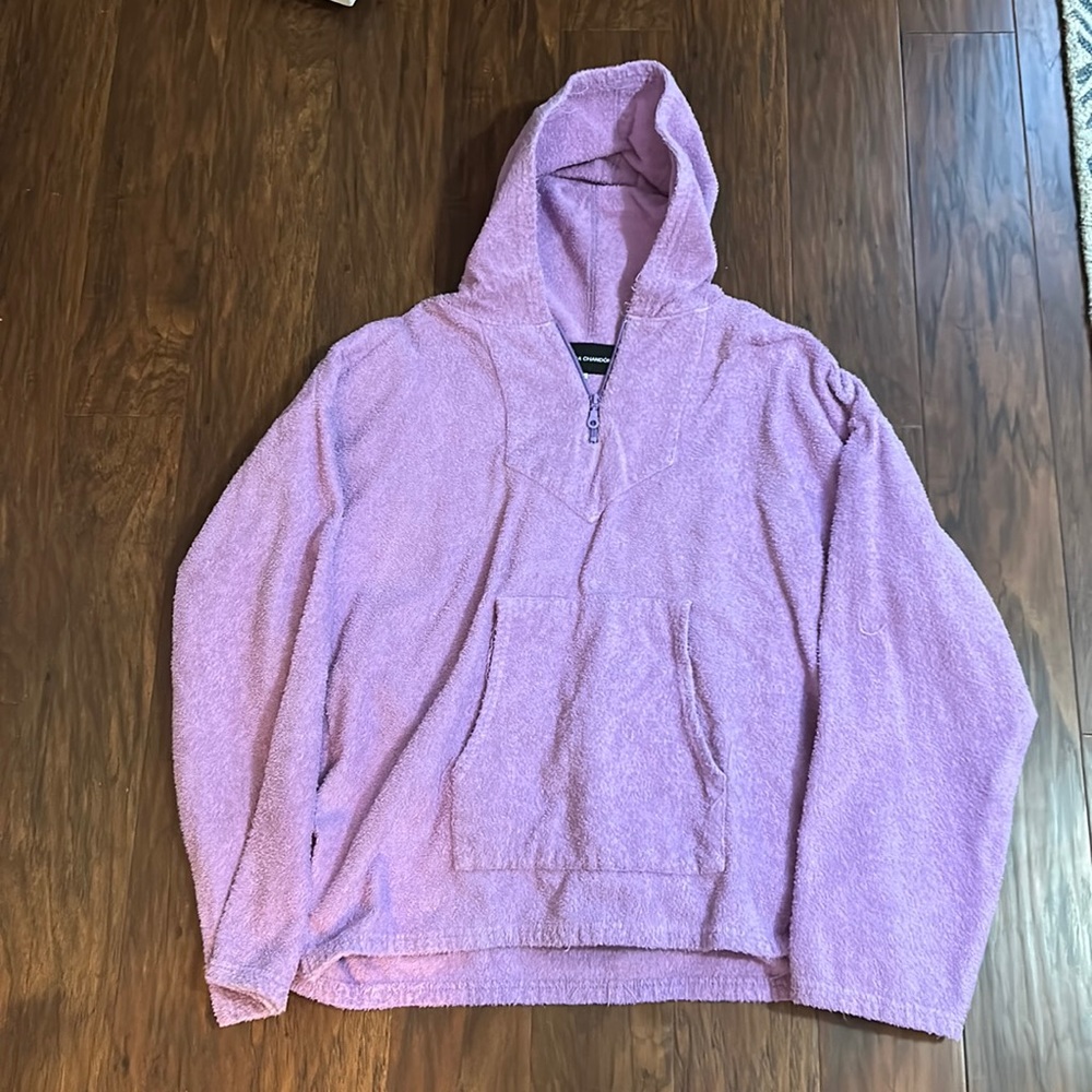 Bianca Chandon violet terry cloth poncho